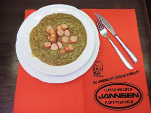 Erbseneintopf zum Mittag von Jannsen Fleischwaren